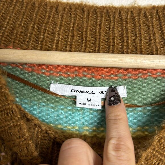 Hurley ladies pullover cozy argyle crewneck sweater size medium - Picture 5 of 10